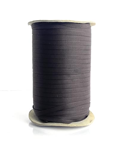Einfarbige Borte aus Polyester Baumwolle zum Nähen, Schneidern und Fertigen, in 2 Längen, verschiedenen Farbvarianten, Made in Italy (Ash Brown, 10 m) von Artefizio