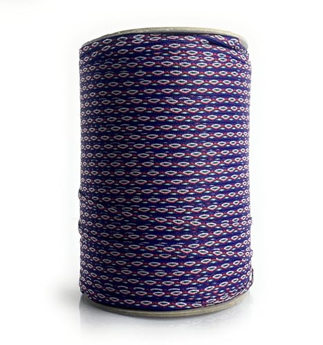 Jacquard-Borte, dekorativ, 100 % Polyester, zum Nähen, Schneidern, Bordüren, Bänder, 5 Farben, 6 mm, in 2 Längen, hergestellt in Italien (Navy Purple, 20 m) von Artefizio