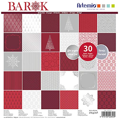 Artemio 30 Sheet Pad 170 g + Gloss + Silver Foil Barok von Artemio