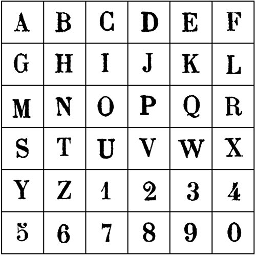 Artemio, Stempel-Set, Großbuchstaben des Alphabets, Beige von Artemio