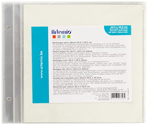 Artemio 11009007 Set 10 Hüllen leer für Fotoalbum für Scrapbooking Kunststoff/Papier Mehrfarbig 24,2 x 0,7 x 22,3 cm von Artemio