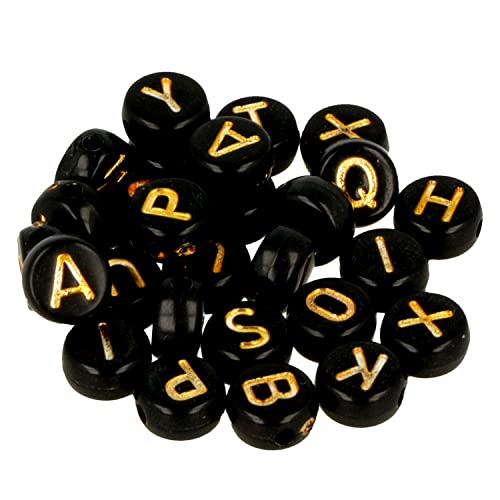 Artemio 11060775 300 Alphabetische Perlen, Schwarz von Artemio
