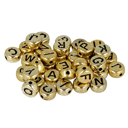 Artemio 11060776 300 Alphabetische Perlen, vergoldet von Artemio