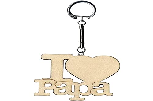 Artemio 14001715 Holz Schlüsselanhänger I Love Papa von Artemio