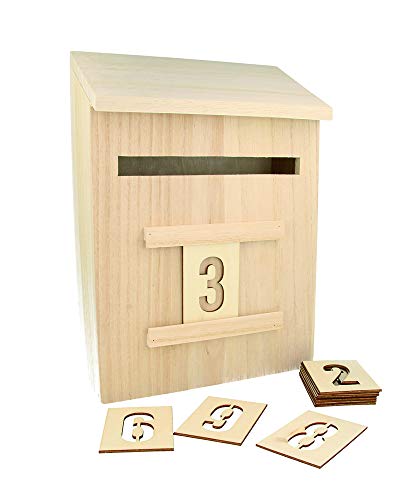Artemio 14002293 Adventskalender zum Dekorieren Briefkasten Holz 20 x 9,5 x 28 cm Artemio 14002293 Adventskalender zum Dekorieren Briefkasten Holz 20 x 9,5 x 28 cm von Artemio