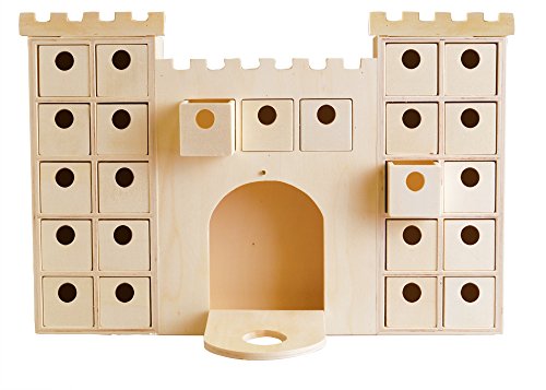 Artemio 14002296 Adventskalender zum Dekorieren Schloss Holz 42,3 x 6 x 42 cm von Artemio