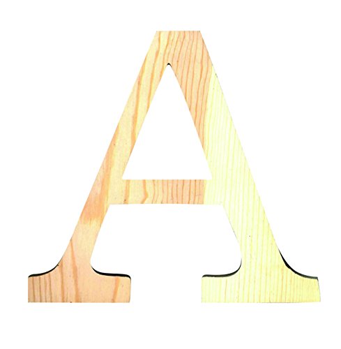 Artemio 19 cm Holz Buchstabe A in Großbuchstaben, beige von Artemio