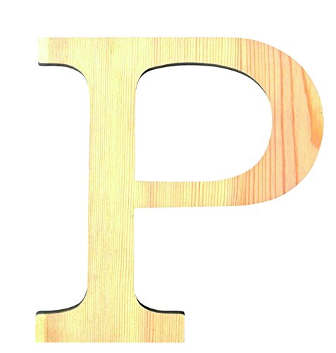 Artemio 19 cm Holz Buchstabe P in Großbuchstaben, beige von Artemio