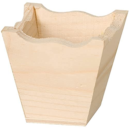 Artemio 3,5 cm x 3,5 cm x 5 cm Mini Vase-Holz, Beige von Artemio