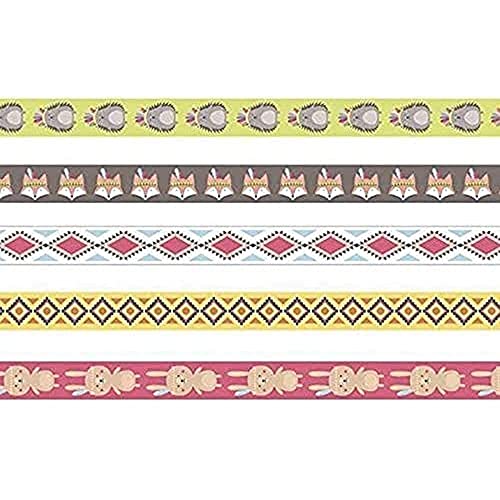 Artemio 5 Abklebebänder 5 m x 1,5 cm-Toller Indianer Häuptling, Mehrfarbig, 1.5 cm, 25 von Artemio