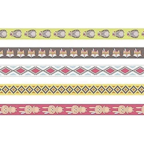Artemio 5 Abklebebänder 5 m x 1,5 cm-Toller Indianer Häuptling, Mehrfarbig, 1.5 cm, 25 von Artemio