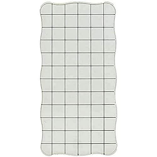 Artemio Block Acryl Muschelform mit Maßeinteilung, Kunststoff, Silber, 10 x 1,5 x 22 cm von Artemio