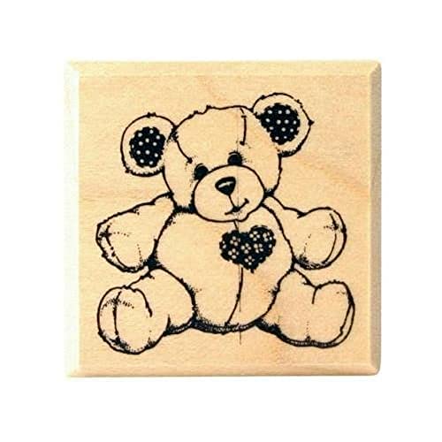 Artemio Geburt Kleiner Bär Stempel, Holz, Beige, 3,1 x 2,5 x 3,1 cm von Artemio