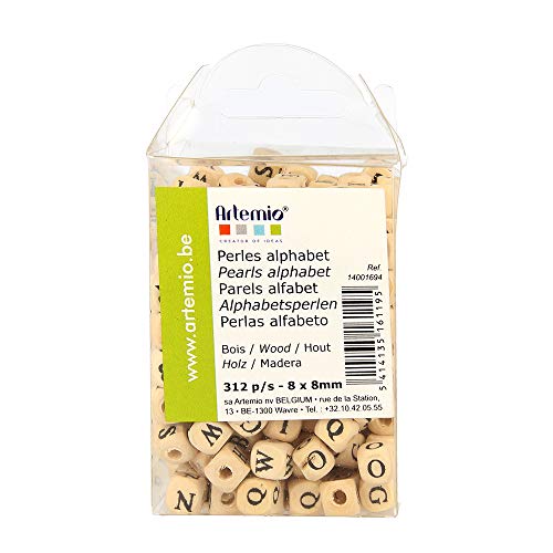 Artemio Perlen mit Buchstaben-Motiv, quadratisch, 8 x 8 mm, Beige, 312 Stück Artemio Perlen mit Buchstaben-Motiv, quadratisch, 8 x 8 mm, Beige, 312 Stück von Artemio