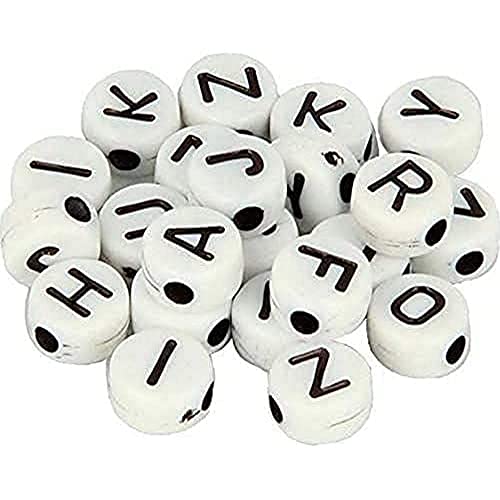 Artemio Set 300 Perlen Alphabet Runde, Kunststoff, Mehrfarbig, 10 x 2 x 14 cm von Artemio