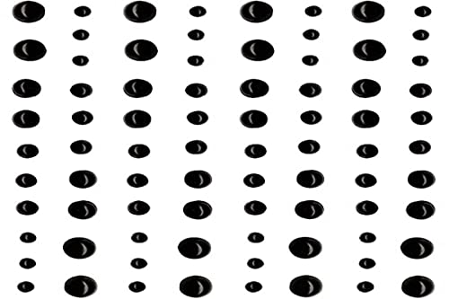 Artemio Set 80 Perlen selbstklebend, Kunststoff, schwarz, 10 x 0,3 x 12,5 cm von Artemio