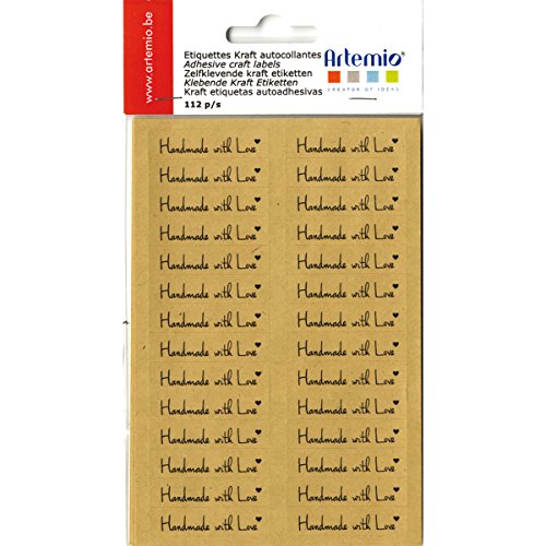 Artemio Tafelbesteck selbstklebend Kraft Etiketten handgefertigt mit Liebe, Braun Artemio Tafelbesteck selbstklebend Kraft Etiketten handgefertigt mit Liebe, Braun von Artemio