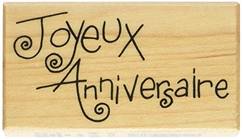 Artemio Typ D Text Coyeux Anniversaire Holz Stempel von Artemio