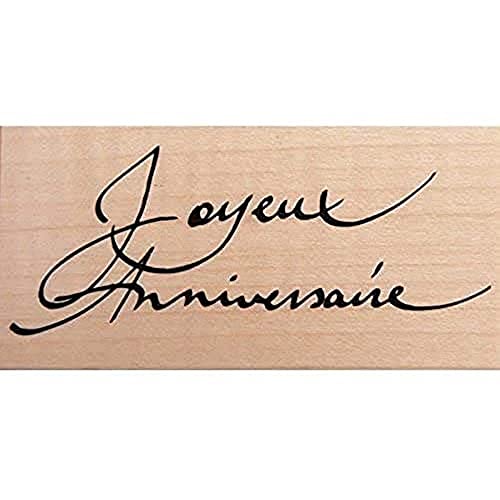 Artemio Type E Text Joyeux Anniversaire Holz Stempel von Artemio