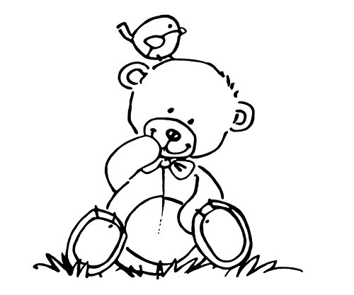 Artemio Type F Teddy Bär mit Vogel Holz Stempel Artemio Type F Teddy Bär mit Vogel Holz Stempel von Artemio