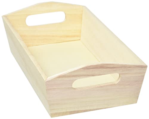 Artemio VIBAR Korb aus Holz, rechteckig, Beige, 28 x 9 x 14 cm von Artemio