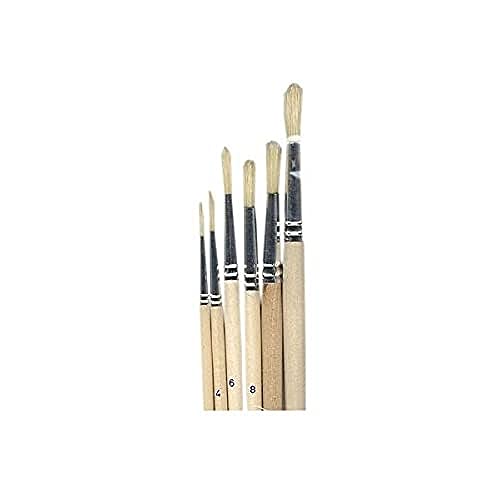 Artemio VIBPRO Pinsel-Set, rund, Holz, Beige, 7,5 x 1 x 26,5 cm, 6 Stück von Artemio