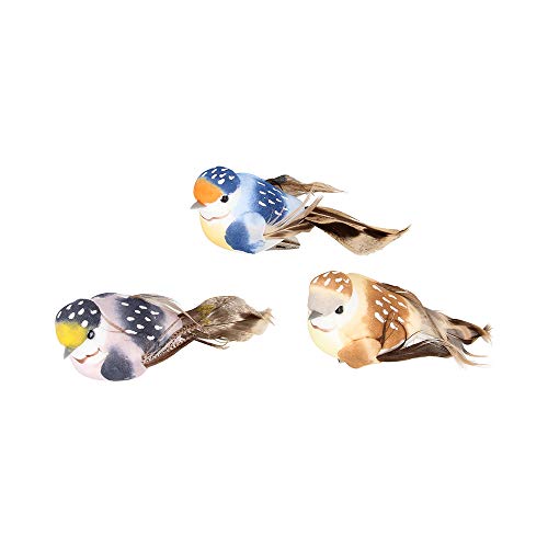 Artemio Vogelfigur mit Halterungsklammer, Dekoelement, 10 x 4,5 x 4 cm, Mehrfarbig, 3 Stück Artemio Vogelfigur mit Halterungsklammer, Dekoelement, 10 x 4,5 x 4 cm, Mehrfarbig, 3 Stück von Artemio