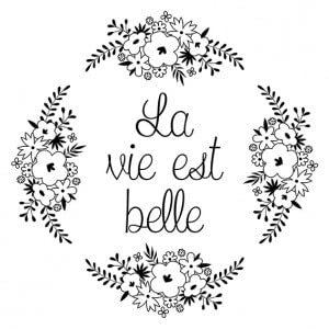 Stempel Holz Artemio – La vie est belle – 10 x 10 cm von Artemio