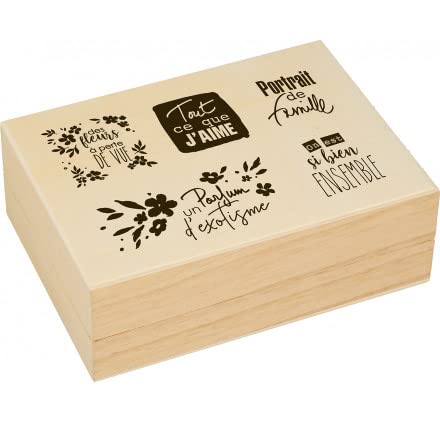 Stempel und Stempel der Marke Artemi Modell Set Tamp Wood 114 x 84 x 40 mm, Natur von Artemio