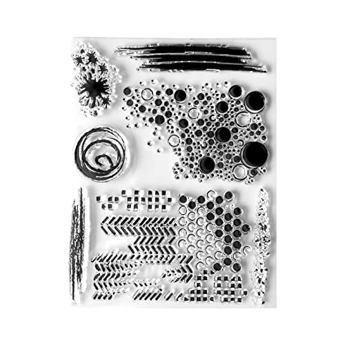 Kreis Punkt Hintergrund Transparente Stempel für Kartenherstellung - Wiederverwendbare Tintenmarkierungen Spot Gummistempel für DIY Scrapbooking, Album Fotodekoration, Papierhandwerk von Artensueno