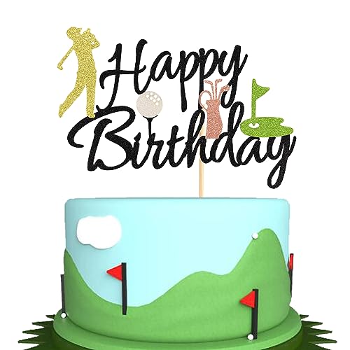 Arthsdite 1 x Golf-Kuchenaufsatz mit Aufschrift "Happy Birthday", Tortenaufsatz, Golfballspieler, Kuchendekorationen für Sport, Thema, Mann, Jungen, Mädchen, Geburtstagsparty-Zubehör Arthsdite 1 x Golf-Kuchenaufsatz mit Aufschrift "Happy Birthday", Tortenaufsatz, Golfballspieler, Kuchendekorationen für Sport, Thema, Mann, Jungen, Mädchen, Geburtstagsparty-Zubehör von Arthsdite
