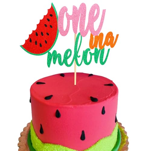 Arthsdite 1 x Wassermelonen-Kuchenaufsatz "One in a Melone", Kuchendekoration, Wassermelone, erster Geburtstag, Baby, Mädchen, 1. Geburtstag, Party, Cupcake-Dekoration Arthsdite 1 x Wassermelonen-Kuchenaufsatz "One in a Melone", Kuchendekoration, Wassermelone, erster Geburtstag, Baby, Mädchen, 1. Geburtstag, Party, Cupcake-Dekoration von Arthsdite