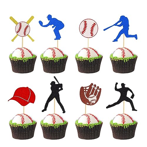 Arthsdite 24 Stück Baseball-Cupcake-Topper, Baseball-Spieler, Sport-Thema, Cupcake-Picks, Baseball-Sport-Thema, Babyparty, Kindergeburtstag, Party, Kuchendekorationen Zubehör Arthsdite 24 Stück Baseball-Cupcake-Topper, Baseball-Spieler, Sport-Thema, Cupcake-Picks, Baseball-Sport-Thema, Babyparty, Kindergeburtstag, Party, Kuchendekorationen Zubehör von Arthsdite