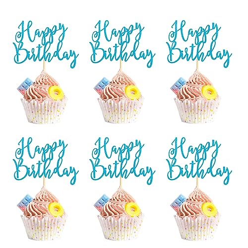 Arthsdite 36 Stück Happy Birthday Cupcake Toppers Geburtstag Cupcake Food Picks für Feiern Happy Birthday Party Kuchen Dekorationen Supplies – Bule Glitter Arthsdite 36 Stück Happy Birthday Cupcake Toppers Geburtstag Cupcake Food Picks für Feiern Happy Birthday Party Kuchen Dekorationen Supplies – Bule Glitter von Arthsdite