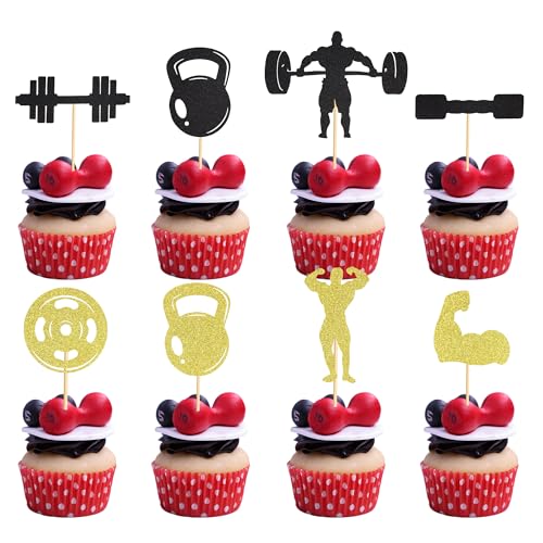 Arthsdite Cupcake-Aufsätze für Fitnessstudio, Workout, Glitzer, Bizeps, Hanteln, Kugelhanteln, Abodominal, stark bleiben, Bodybuilding, Cupcake-Picks, Fitness, Thema, Geburtstagsparty, Arthsdite Cupcake-Aufsätze für Fitnessstudio, Workout, Glitzer, Bizeps, Hanteln, Kugelhanteln, Abodominal, stark bleiben, Bodybuilding, Cupcake-Picks, Fitness, Thema, Geburtstagsparty, von Arthsdite