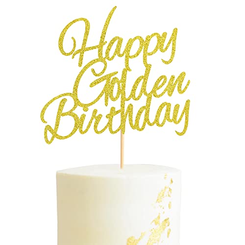 Arthsdite Happy Golden Birthday Cake Topper - 1/10/15/16/18/21/25/30/35/40/45/Geburtstag Cake Topper, 1st/21st Birthday Party Decoration Arthsdite Happy Golden Birthday Cake Topper - 1/10/15/16/18/21/25/30/35/40/45/Geburtstag Cake Topper, 1st/21st Birthday Party Decoration von Arthsdite