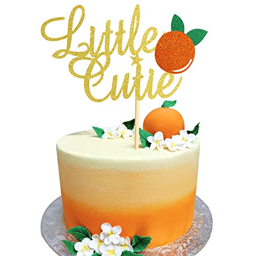 Arthsdite Little Cutie Cake Topper Gold Orange Glitzer Kuchendekoration für Zitrus-Thema Babyparty Geburtstag Kuchen Picks Party Dekoration Arthsdite Little Cutie Cake Topper Gold Orange Glitzer Kuchendekoration für Zitrus-Thema Babyparty Geburtstag Kuchen Picks Party Dekoration von Arthsdite