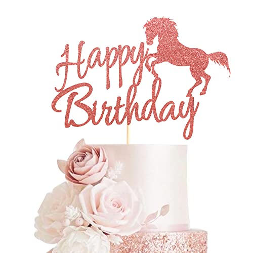 Arthsdite Kuchenaufsatz mit Pferderennen-Motiv, Geburtstagsparty-Dekoration für Jungen, Mädchen, Männer, Frauen, Kindergeburtstagsparty-Dekoration, Zubehör, rotgoldener Glitzer Arthsdite Kuchenaufsatz mit Pferderennen-Motiv, Geburtstagsparty-Dekoration für Jungen, Mädchen, Männer, Frauen, Kindergeburtstagsparty-Dekoration, Zubehör, rotgoldener Glitzer von Arthsdite