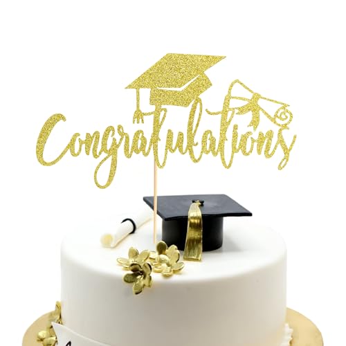Arthsdite Tortenaufsatz mit Aufschrift "Congratulations 5,135.3 cm zum Schulabschluss, Congrats Grade Kuchendekoration – 2025 High School/College/Senior Graduation Party Dekorationen Supplies – von Arthsdite