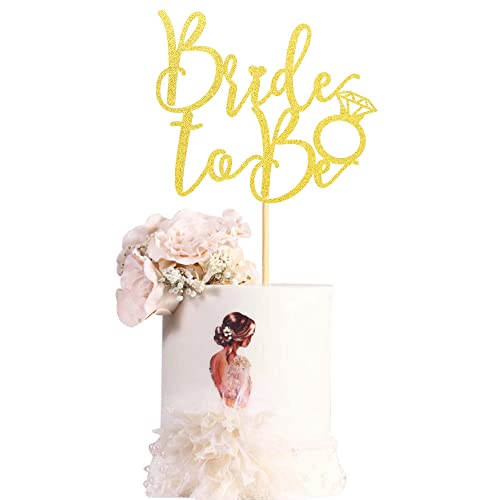 Arthsdite Tortenaufsatz mit Ring, Brautparty, Kuchendekoration für Hochzeit, Verlobung, Junggesellinnenabschied, goldfarbener Glitzer Arthsdite Tortenaufsatz mit Ring, Brautparty, Kuchendekoration für Hochzeit, Verlobung, Junggesellinnenabschied, goldfarbener Glitzer von Arthsdite