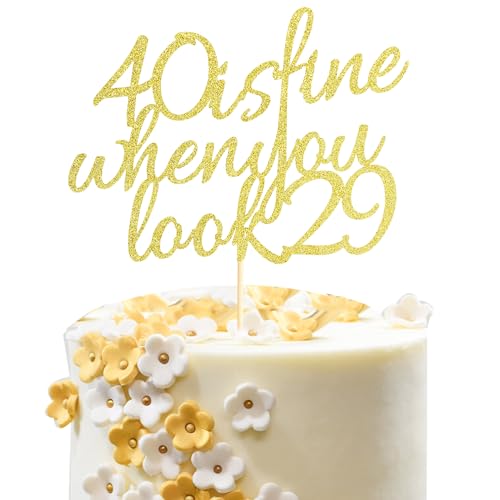 Arthsdite Tortenaufsatz zum 40. Geburtstag für Frauen, Chef, Ehefrau, Kollegen, Schwestern, beste Freunde, Kuchendekoration, 40. Geburtstag, mit goldfarbenem Glitzer Arthsdite Tortenaufsatz zum 40. Geburtstag für Frauen, Chef, Ehefrau, Kollegen, Schwestern, beste Freunde, Kuchendekoration, 40. Geburtstag, mit goldfarbenem Glitzer von Arthsdite