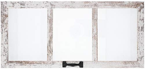 Arti Casa Rustikaler Fenster-Holz-Bilderrahmen zum Aufhängen, 51 x 24 cm, für 3 Fotos, rustikales Weiß Arti Casa Rustikaler Fenster-Holz-Bilderrahmen zum Aufhängen, 51 x 24 cm, für 3 Fotos, rustikales Weiß von Arti Casa