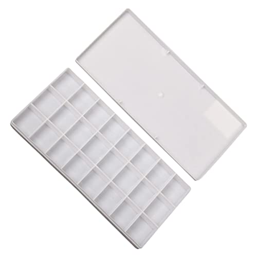 24 Box-Fächer Paletten Harter Deckel Kunststoffgitter Ölkunst-Tablett Leer für Die Aufbewahrung von Gouache Malen Acryl Brunnen Aquarellkasten Werkzeug Farbzubehör Tablett Gouache von Artibetter