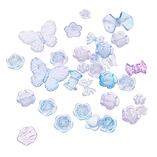 ARTIBETTER 1 Gradienten Butterfly Hair Accessoires Reiz Perlen für Schmuckhersteller Armbandperlen und Anhänger Perlen für die Herstellung von Armbändern Acryl Lavender von Artibetter