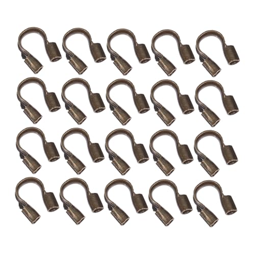 ARTIBETTER 1 -Halskettenschnalle Schmuck Abdeckung Schild Faden Schlüssel mit U-förmige Drahtschütze Halskettenverschluss Halskettenteile Halskettenschutz für DIY Metall Brown von Artibetter