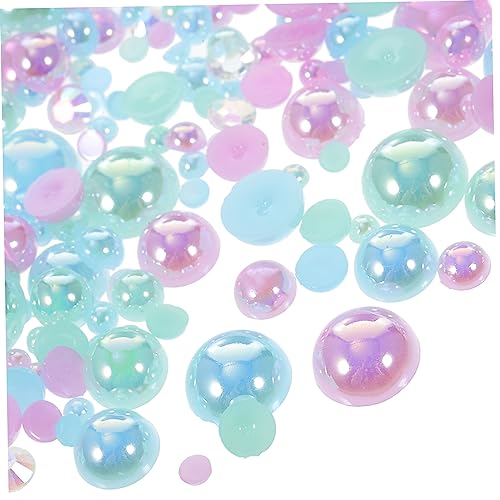 ARTIBETTER 1 Nagelpflaster Nagelkunst-Edelsteine Juwelenaufkleber Perlen Nagel Charms handgefertigtes Nageldekor Flatback-Imitationsperlen praktischer Nagelschmuck Harz Violet von Artibetter