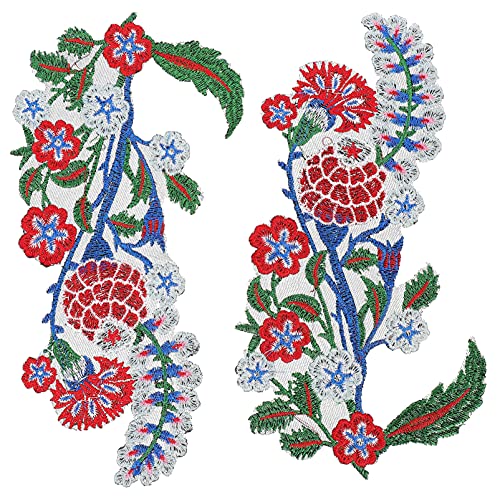 ARTIBETTER 1 Paar Blumenstickerei Patches für Kleidung Applikationen zum Aufnähen zur Dekoration von Kostümen Partykleidung und Cosplay Outfits von Artibetter
