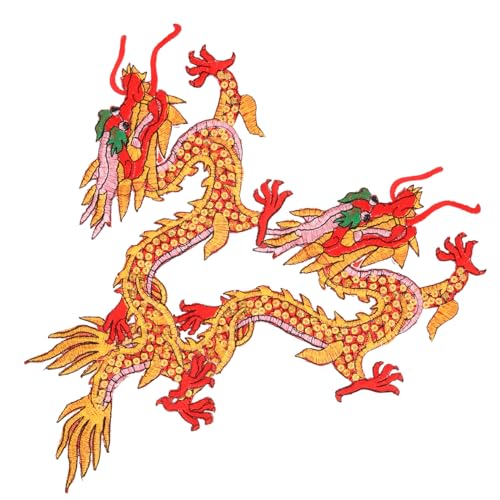 ARTIBETTER 1 Paar Diy Dragon Applikationen für Kleidung Chinesische Gestickte Stoffpatches zum Aufnähen für Jacken Rucksäcke und Nähprojekte Langlebig von Artibetter