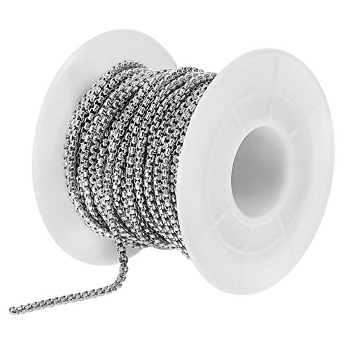 ARTIBETTER 1 Rolle 10 Stahlkette für Halskette perlenkette pearl necklace Schmuckbasteln kettenglieder armschlinge quadratische Kugelkette Kette zur Schmuckherstellung Rostfreier Stahl Silver ARTIBETTER 1 Rolle 10 Stahlkette für Halskette perlenkette pearl necklace Schmuckbasteln kettenglieder armschlinge quadratische Kugelkette Kette zur Schmuckherstellung Rostfreier Stahl Silver von Artibetter