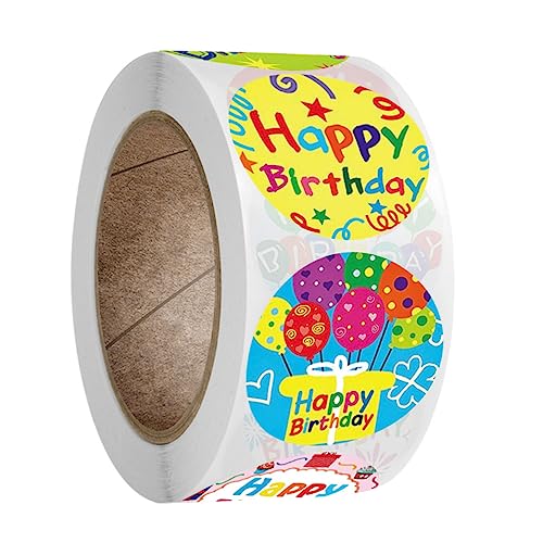 ARTIBETTER 1 Rolle 500 Stück alles zum geburtstag aufkleber Cartoon-Aufkleber Etiketten Geburtstagsaufkleber scheckheft cute sticker Geburtstagsgeschenk Aufkleber Geschenktütenaufkleber ARTIBETTER 1 Rolle 500 Stück alles zum geburtstag aufkleber Cartoon-Aufkleber Etiketten Geburtstagsaufkleber scheckheft cute sticker Geburtstagsgeschenk Aufkleber Geschenktütenaufkleber von Artibetter